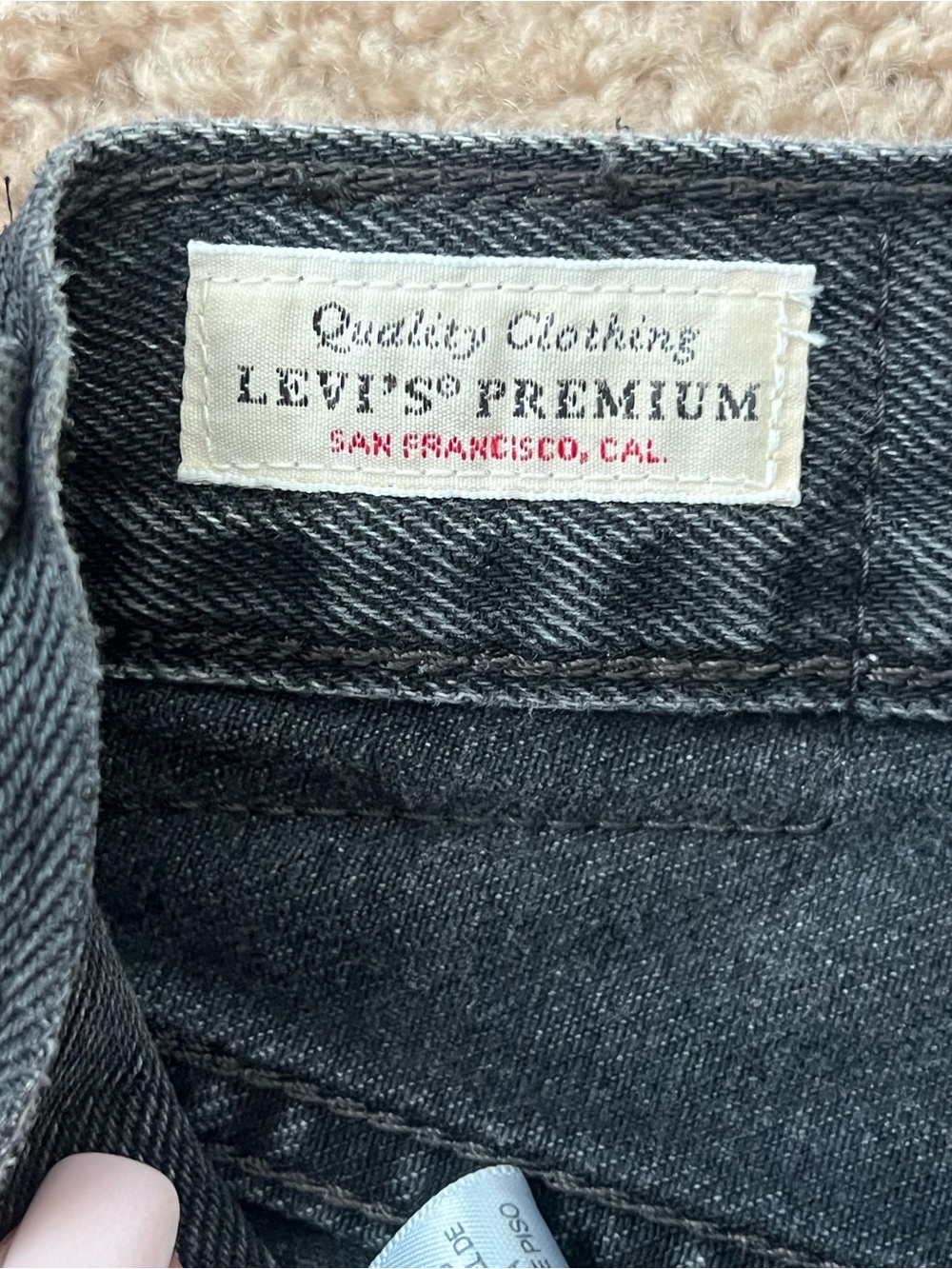 Baggy Dad Two Tone Charcoal Black Wide Leg Jeans - Size 27 - Picture 3 of 14